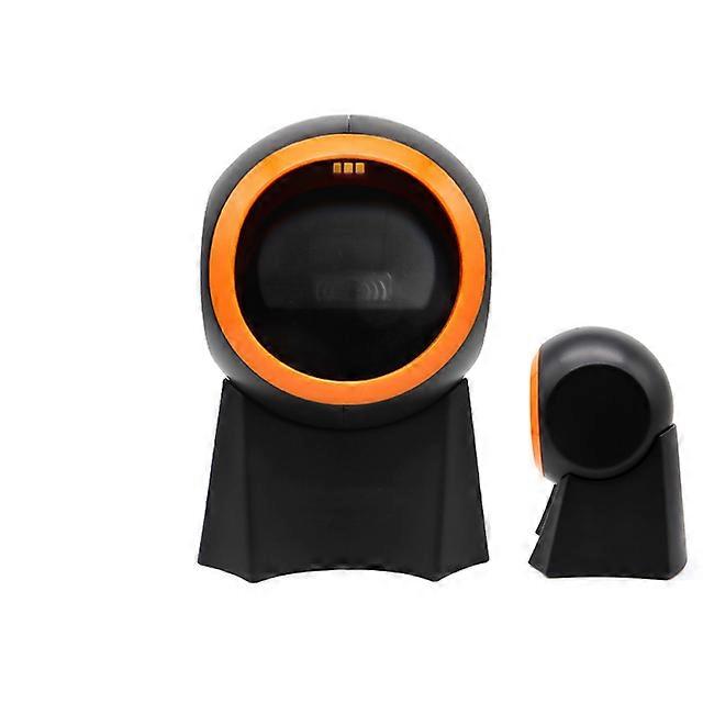 JWL-Omnidirectional Desktop Barcode Scanner USB 1D 2D Hands-Free Wired Platform Auto Scanning Bar Code Reader for Shop