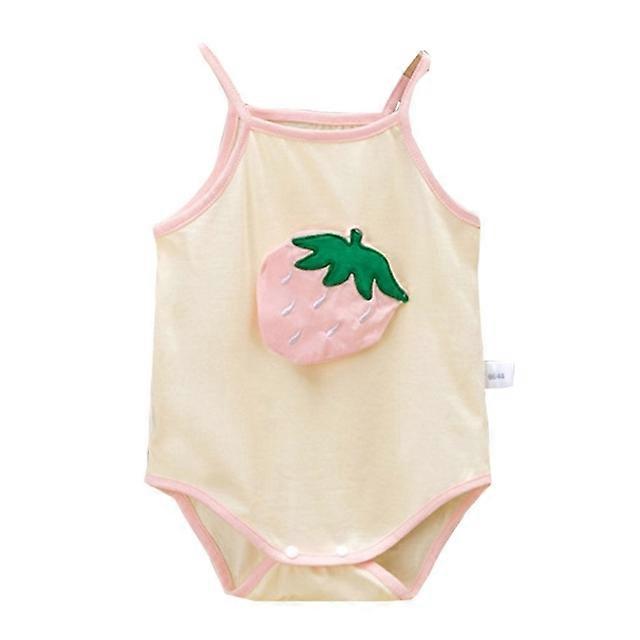 JWL-Infant Baby Summer Camisole Onesie Cartoon Fruit Spaghetti