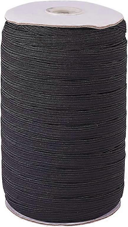 100 Yards 2/5 Inch Width Flat Elastic Band Elastic Sewing Cord Stretch Strap Cord Roll Black Stretch Knit Elastic Spool for DIY Sewing Project Colth S