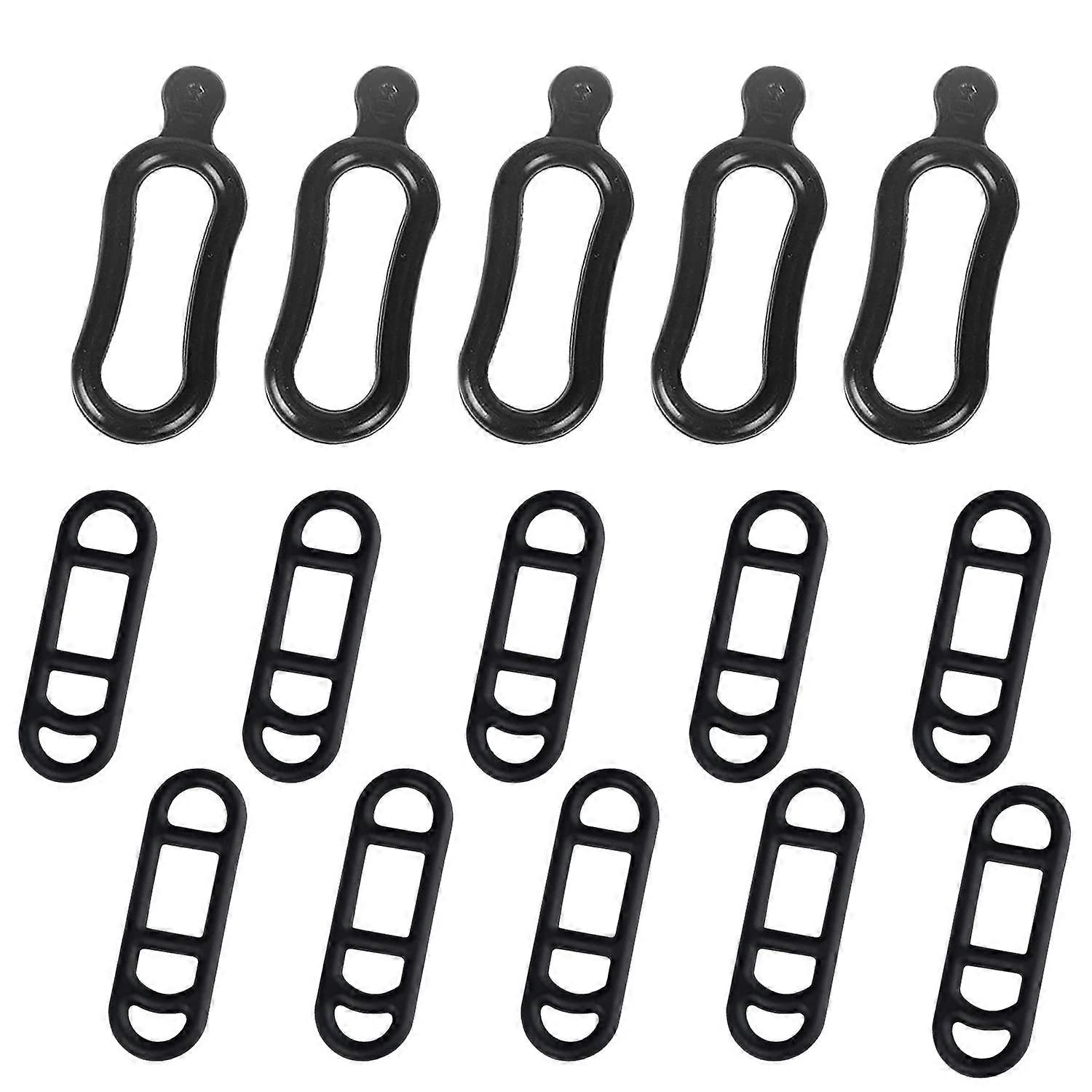 Pack of 15 Rubber Ring Bicycle Stretch Cycling Bands MTB Handlebar Mount Phone Strap Tie Holder for Torch Mobile LED