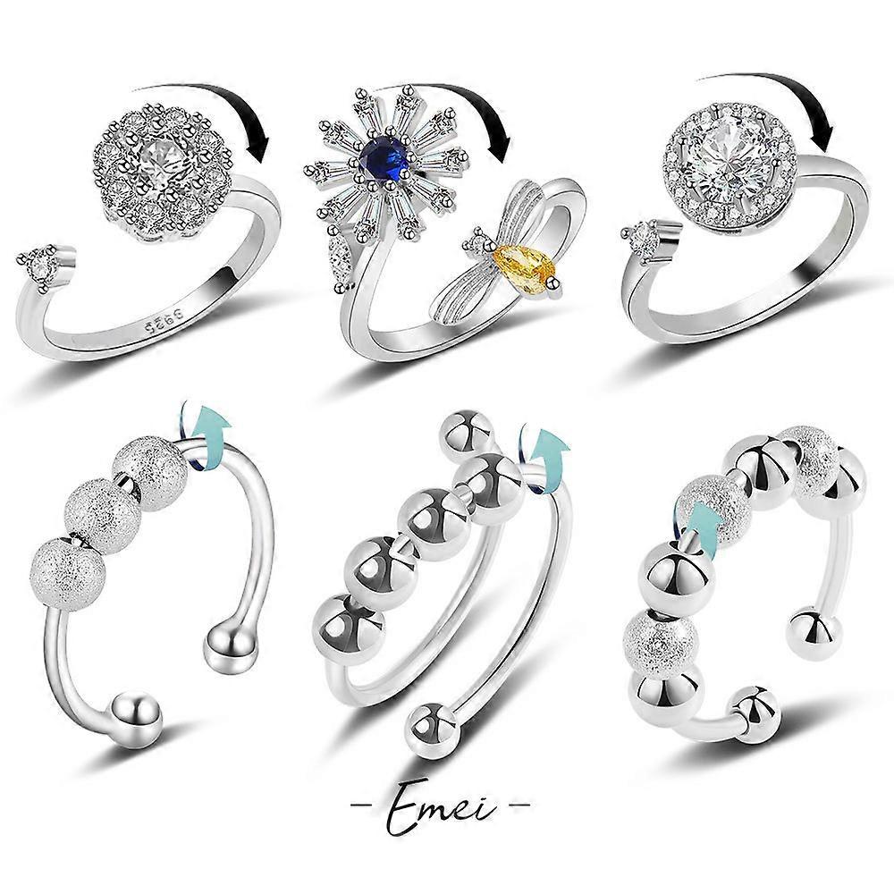 GUSXPPD Chunky Ringe Set - 14-16 Stück Verstellbare Stacking Ringe In Gold/Silber