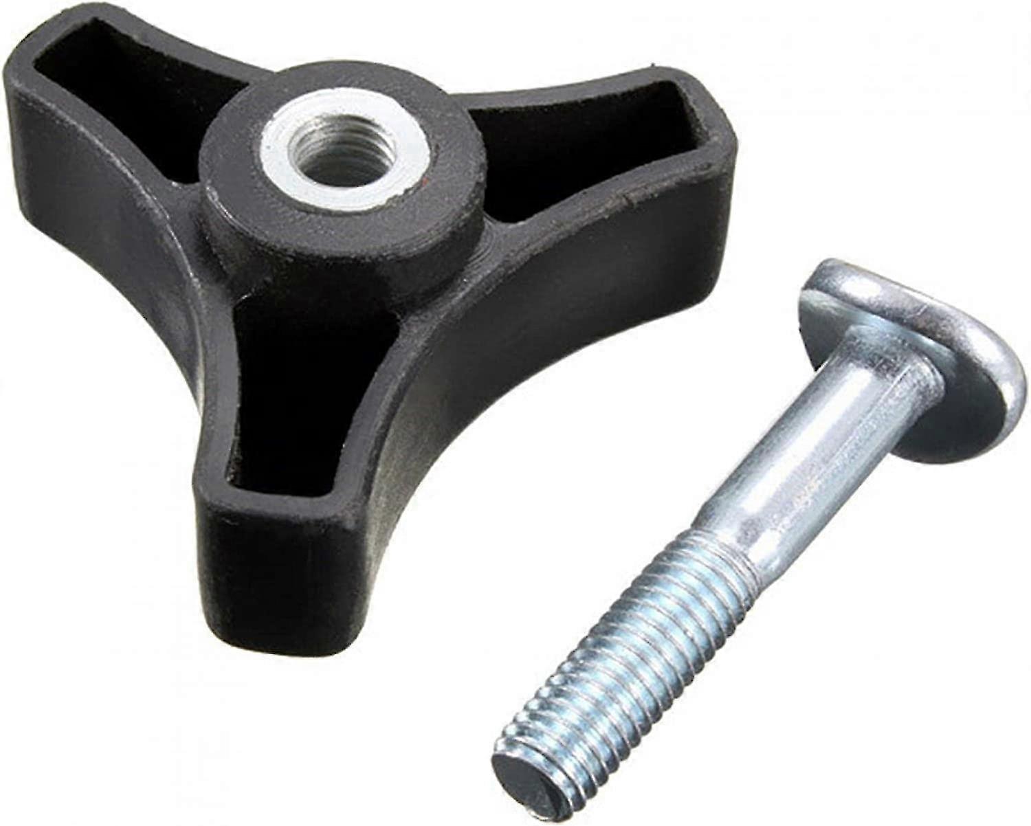Triangular Handle Knob Nut For Lawn Mower, Plastic Handle Bolt Replacement Part Nut Screw (black) (1 Pcs)