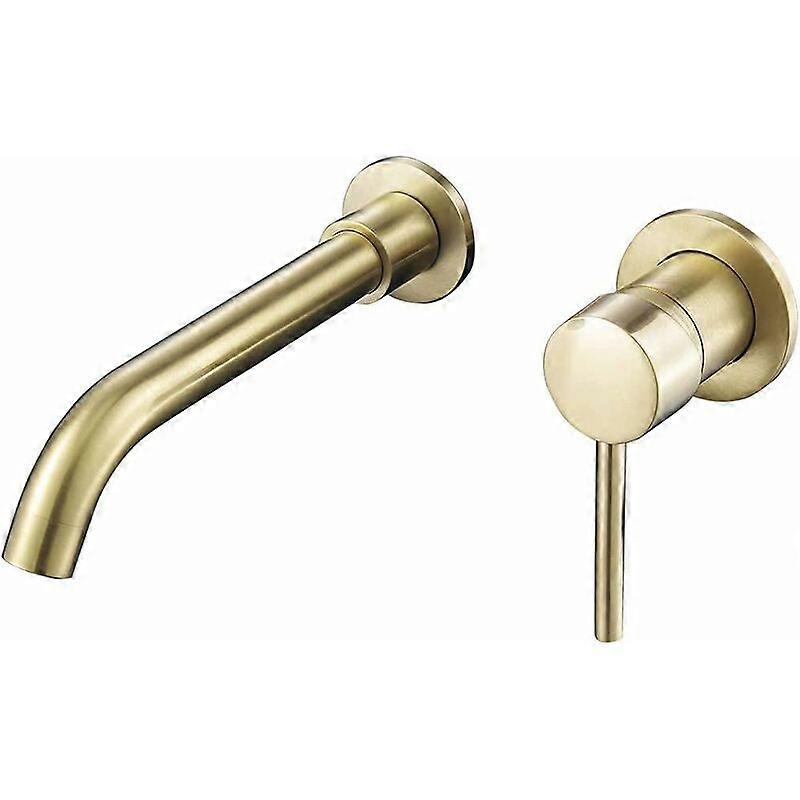 Brushed Gold Concealed Basin Faucet