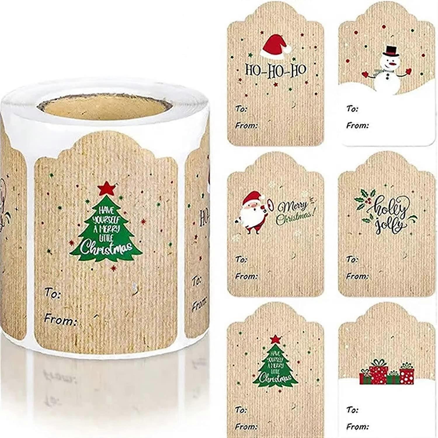 Christmas 1 Roll/300pcs Gift Stickers