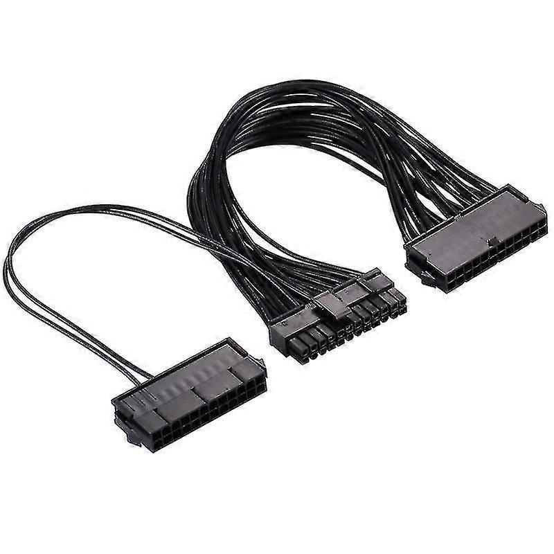 30cm Atx Mining 24 Pin Dual Psu Power Supply Extension Cable