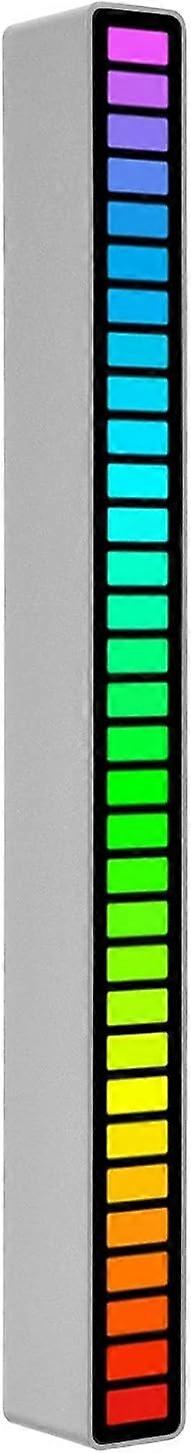 RGB Sound Control Rhythm Lights 2 PCS 32 LED 18 Farben Audio Spectrum Mode 5 Geschwindigkeitsstufen 4 Helligkeitsstufen TYP-C USB Tragbare Sprachaktivierung