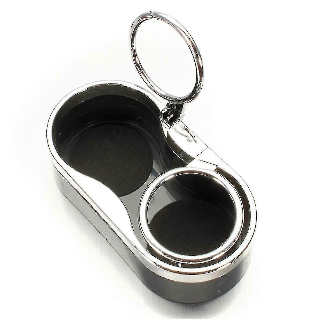 Dual Hole Beverage Bottle Cup Holder Bracket Durable Plastic Automatic Mount