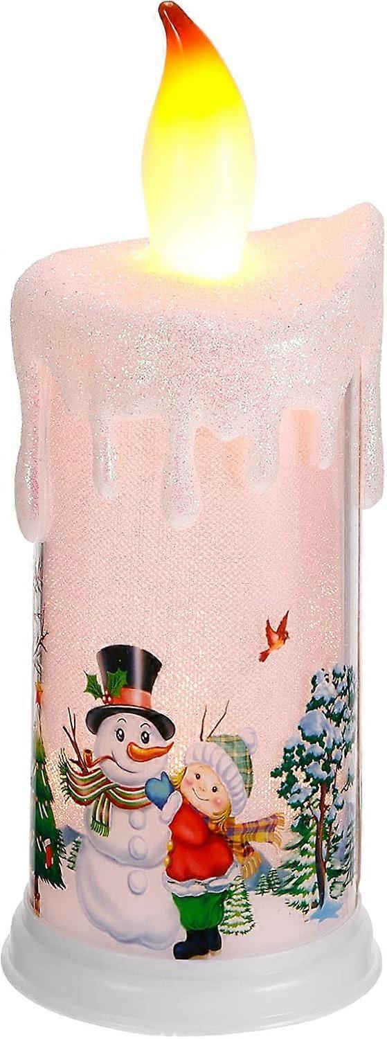 Simulation snowman candle, electric simulation, modeling, candle, holiday LED lighting, Christmas