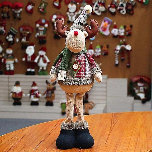 Decorative  Dolls Reindeer Snowman Santa Claus Standing Doll New Year Ornament  Merry  2024