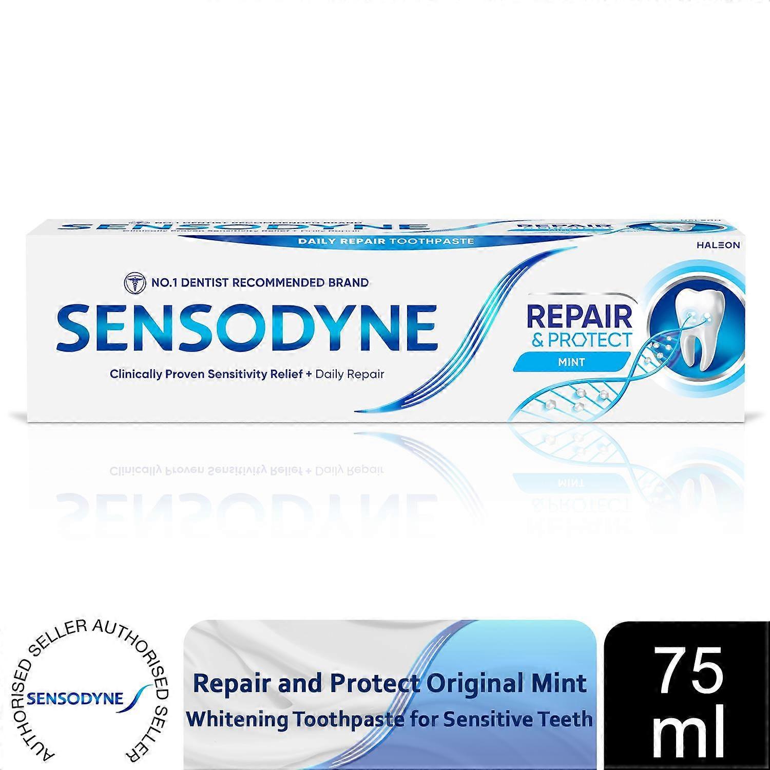Sensodyne Repair and Protect Original Mint Toothpaste for Sensitive Teeth, 75ml