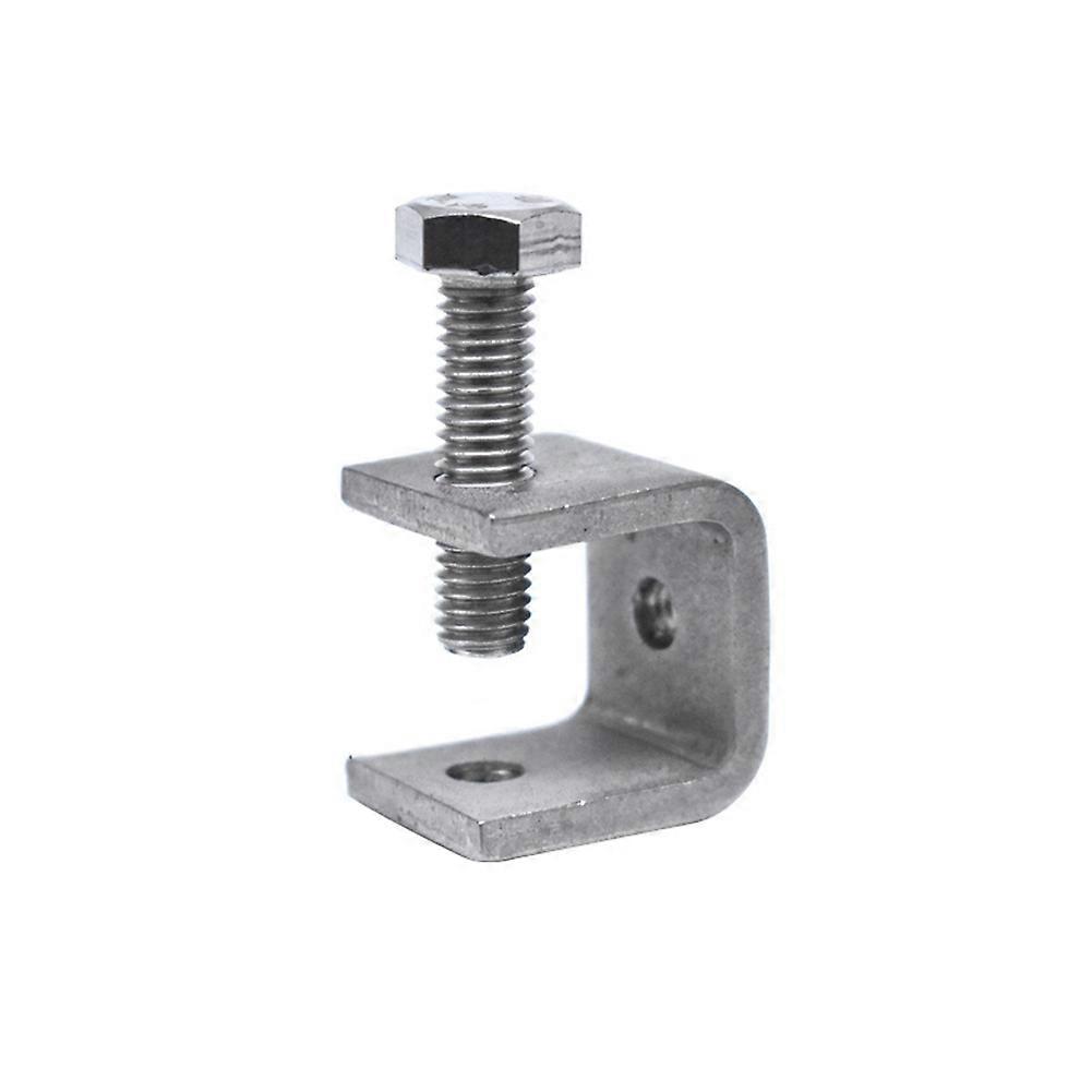 4Pcs C-Clamp Steel Pipe Square Clamp Pull Ring Adjustable Fixed Holder Clip Multi-Function Hardware