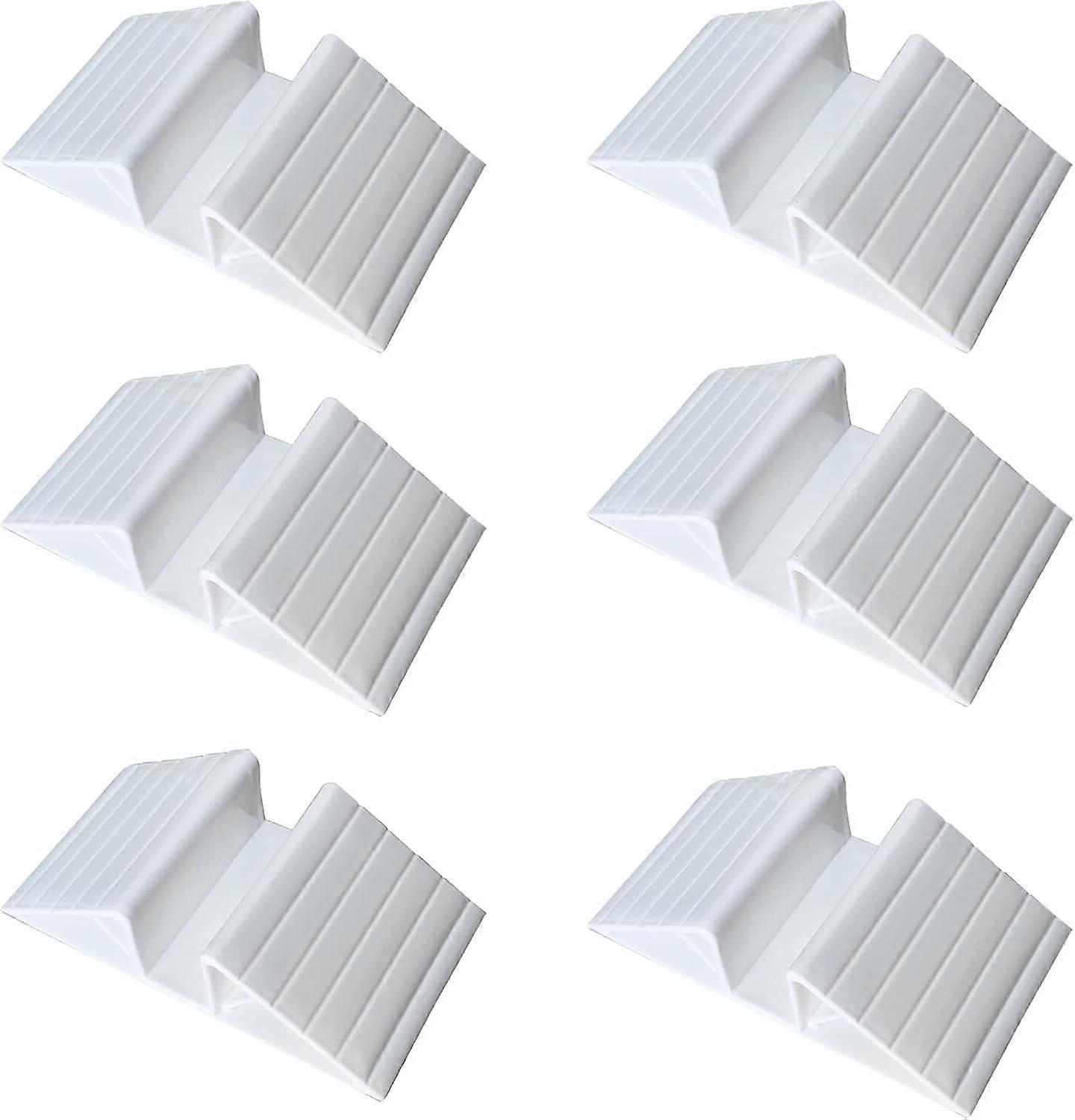 6-Piece pet gate Fence Support feet Plastic Triangular Isolation Fence Reinforcement Accessories freestanding Dog gate Fence Panel Suita(White)