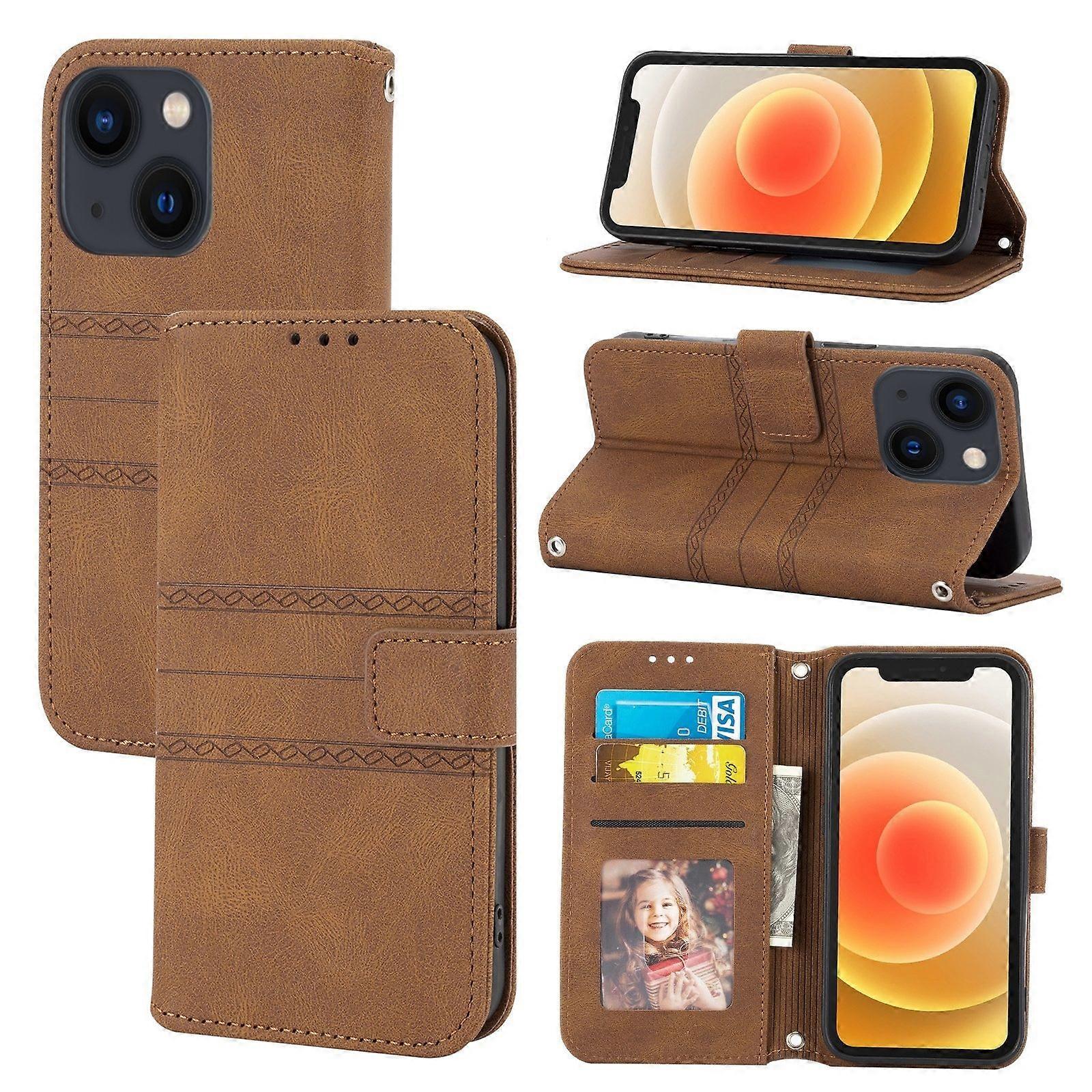 Embossed Striped Magnetic Case For iPhone 14