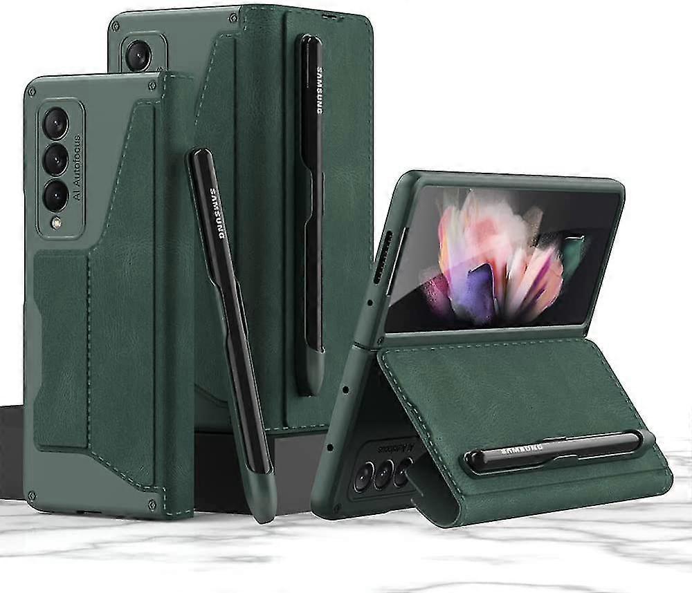 Compatibel Samsung Z Fold 3 Case met S Pen Houder