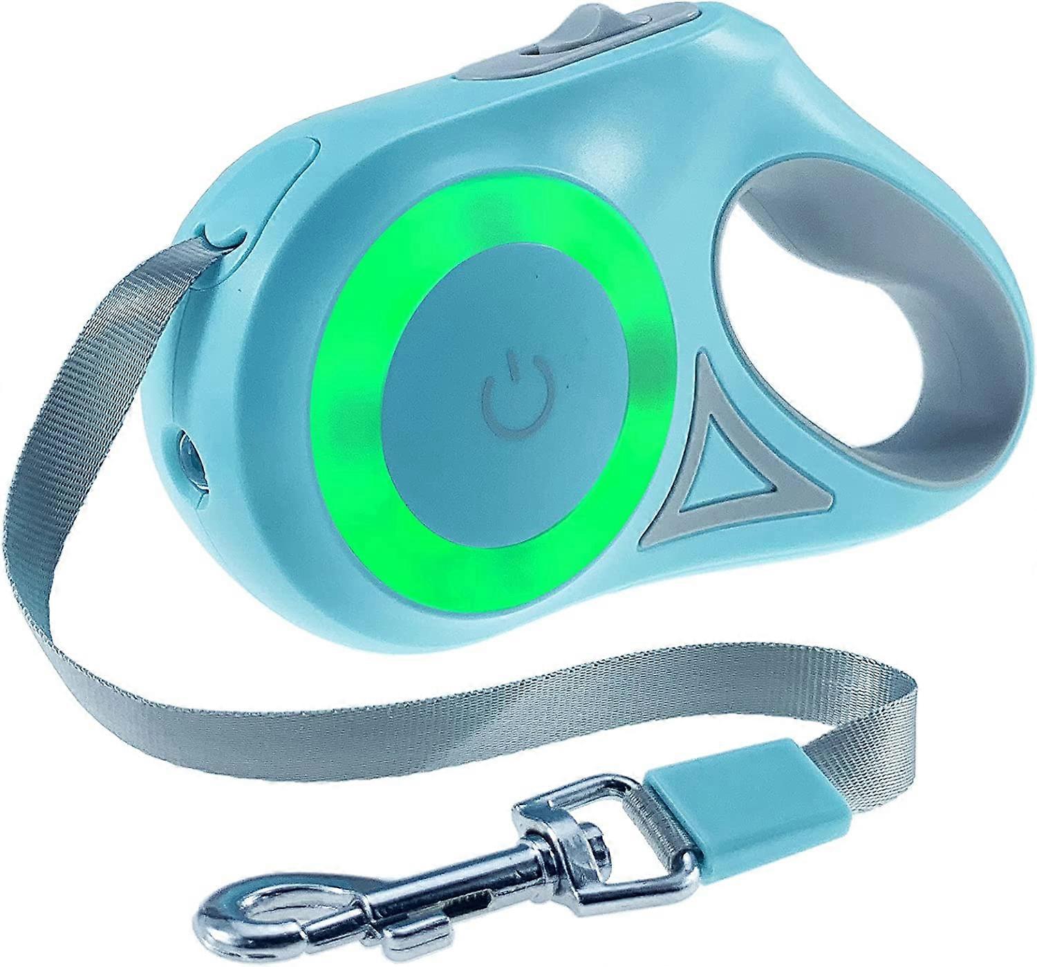 犬用リーシュ格納式犬用リード付きLED明るい懐中電灯子犬用ウォーキングリード小型中型犬用リーシュ片手ブレーキフリームーブメントワンワンバット