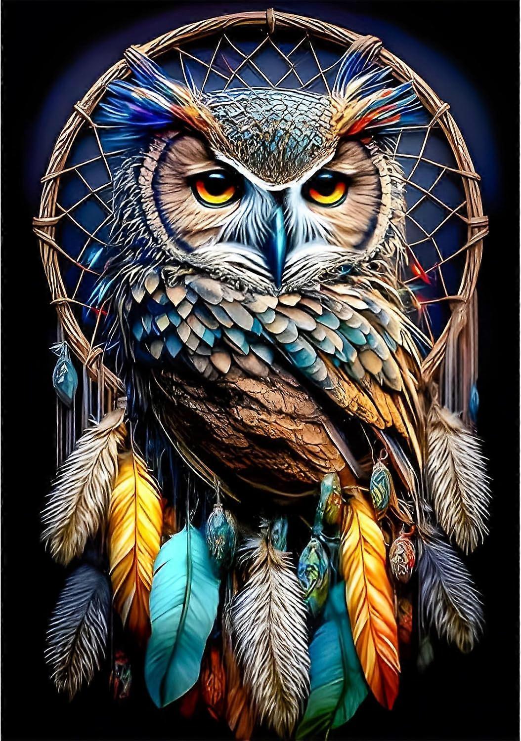 DIY 5D timanttimaalauspöllö 30 x 40 cm (tyyli 21)