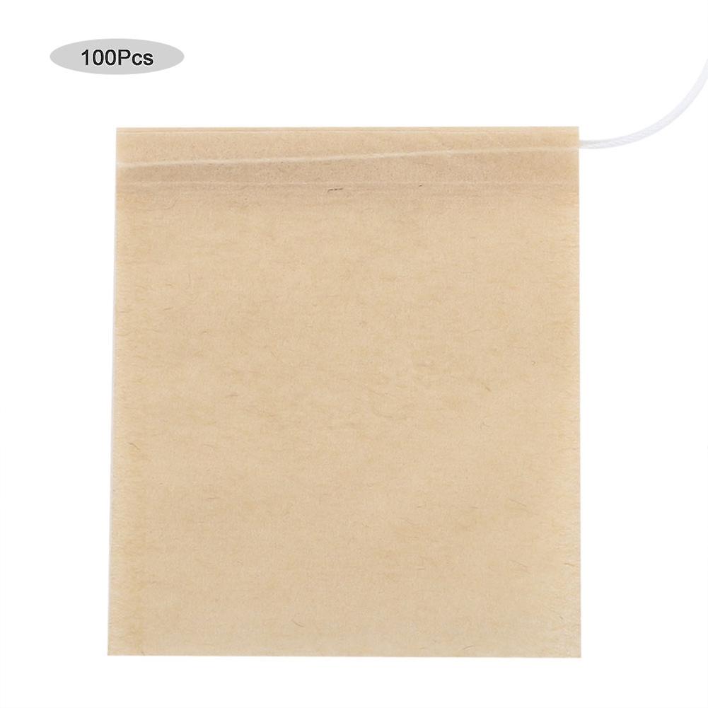 100pcs Disposable Empty Tea Bags Filter Infuser with Drawstring compatible Loose Leaf Tea  (L)