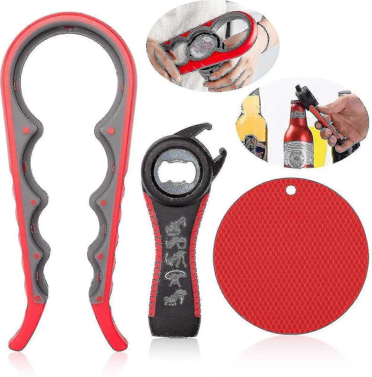 Jar Bottle Opener Non Slip Jar Gripper Pad Rubber Jar Can Lid Opener