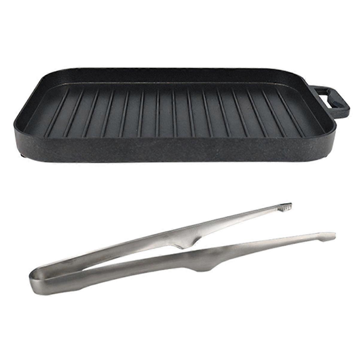 Mini Grill Pan Set Thickened Heat- Non-Stick Rectangular Grill Multi-Function Outdoor Camping Grill Pan