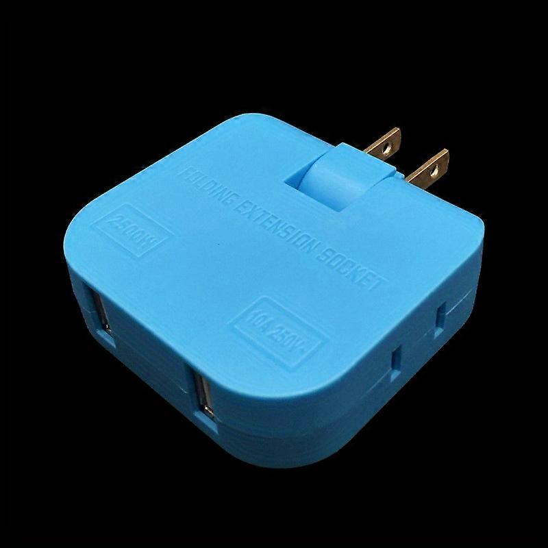 Foldable 3-Outlet Power Adapter - Universal US Travel Charger with 180 Rotation, 2 USB Ports, 2500W - Compact & Adjustable for Home & On-the-Go Smart