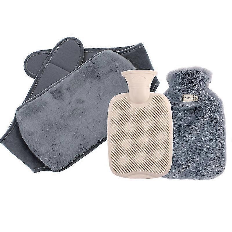 Hot Water Bag, Rubber Hot Water Bottle With Waist Cover For Menstrual Cramps, Pain Relief, Warm Water Pouch With Soft Plush Hand Waist Warmer Cover