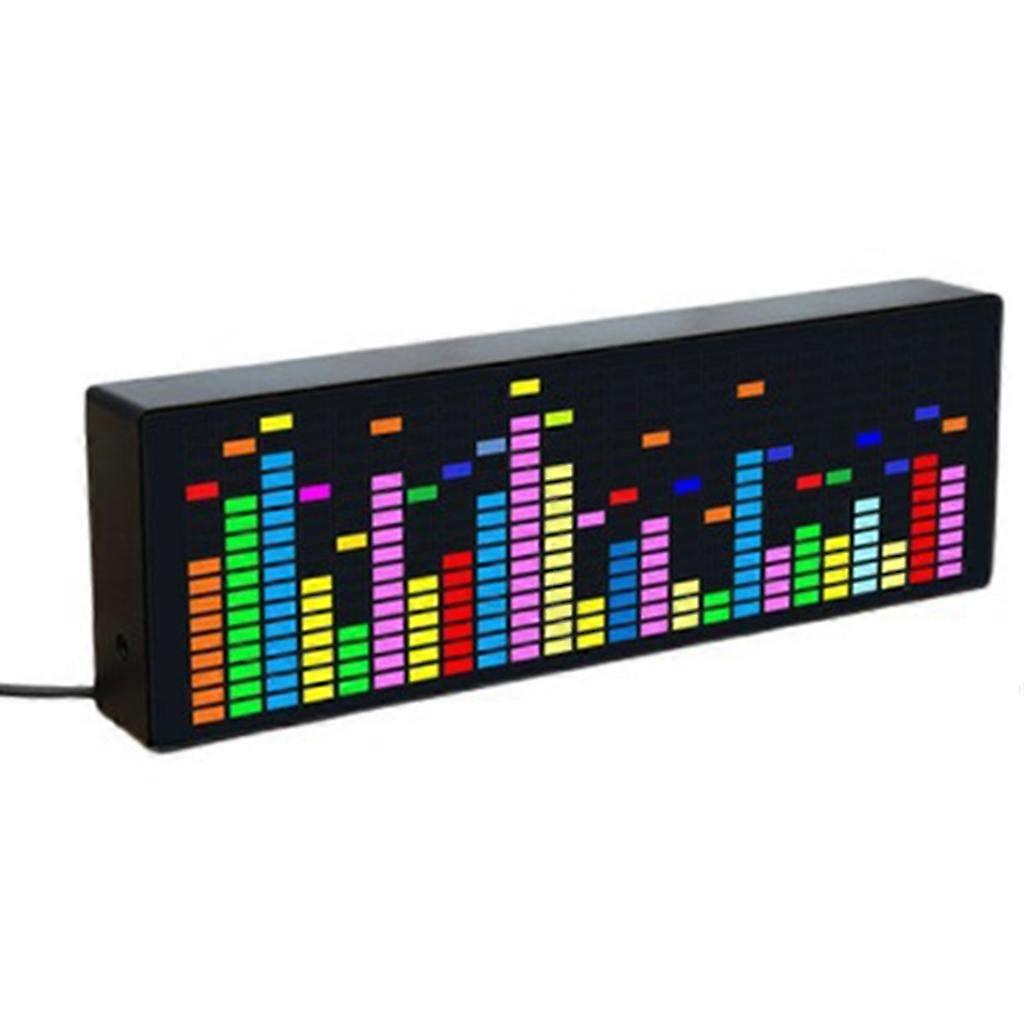 Farge LED Music Spectrum Elektronisk klokke Stemmeaktivert rytmelys 1624RGB