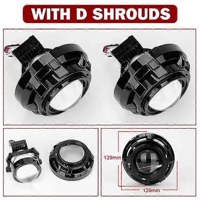 3 inch Bi-led Lenses For Headlights 40000LM LED Lighs Retrofit Projector For Hella 3R G5 Lens Auto Car Lamp Accessories Tuning