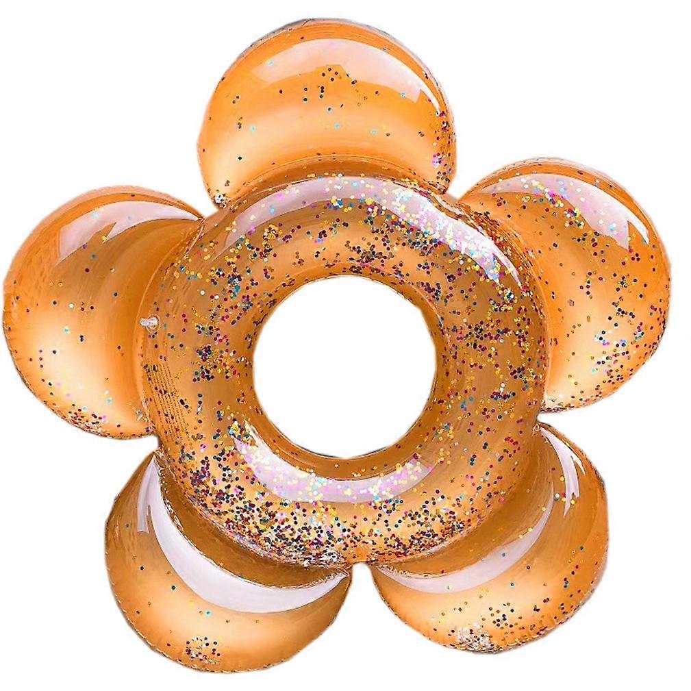 140cm Ins Flower Sequin Swimming Ring Inflatable Large Pool Float
