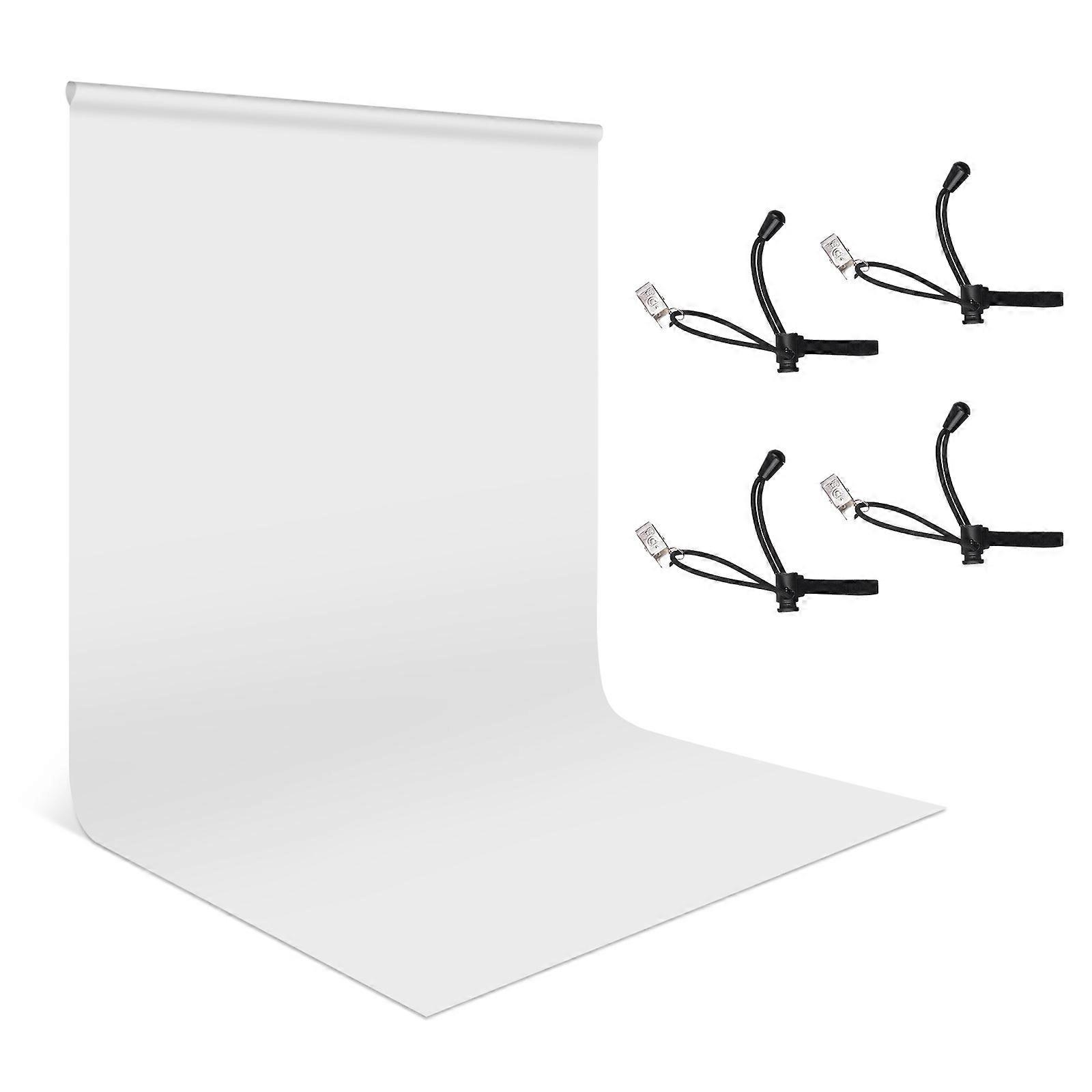 1.8 * 2.8m/ 6 * 9ft Photography Background Screen Portrait Photography Backdrops Photo Studio Props Durable Washable with 4pcs Elastic Clips, Black