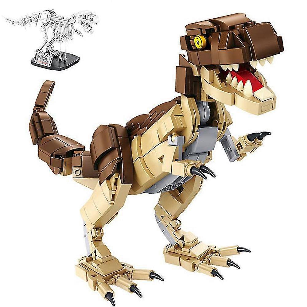 Jurassic building blocks Tyrannosaurus rex with fossil building blocks toy children's gift