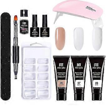 Acryl Poly Extension Nail Gel Set Nail Extension Get Set Polygel Kit Nail Enhancement Gel Kit