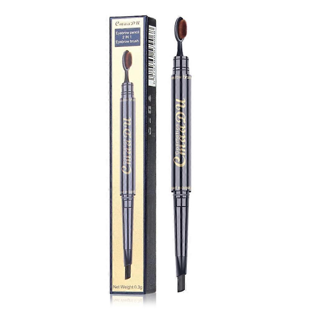 Waterproof Dual Headed Eyebrow Pencil with Brow Brush Longlasting Eyebrow Pen