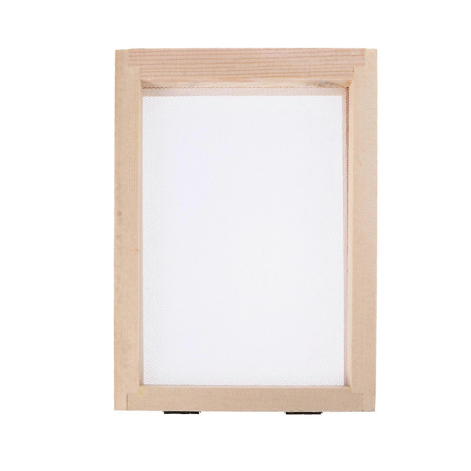 Wooden Paper Making Mould Screen Printing Frame DIY Paper Craft Tool (Beige)