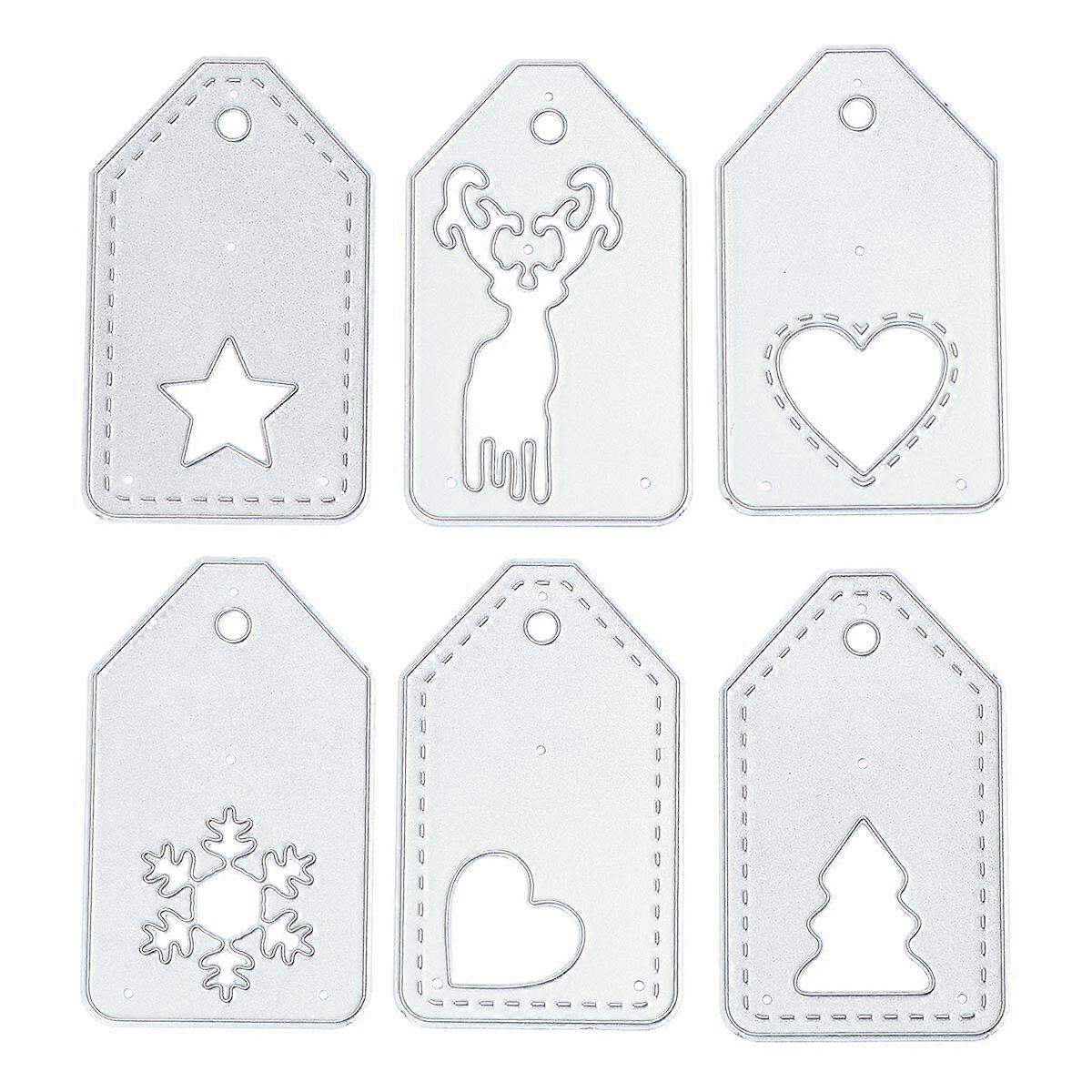 6 قطع / مجموعة الإستنسل الحرف ندفة الثلج يموت قطع عيد الميلاد قطع الإستنسل قطع الورق يموت