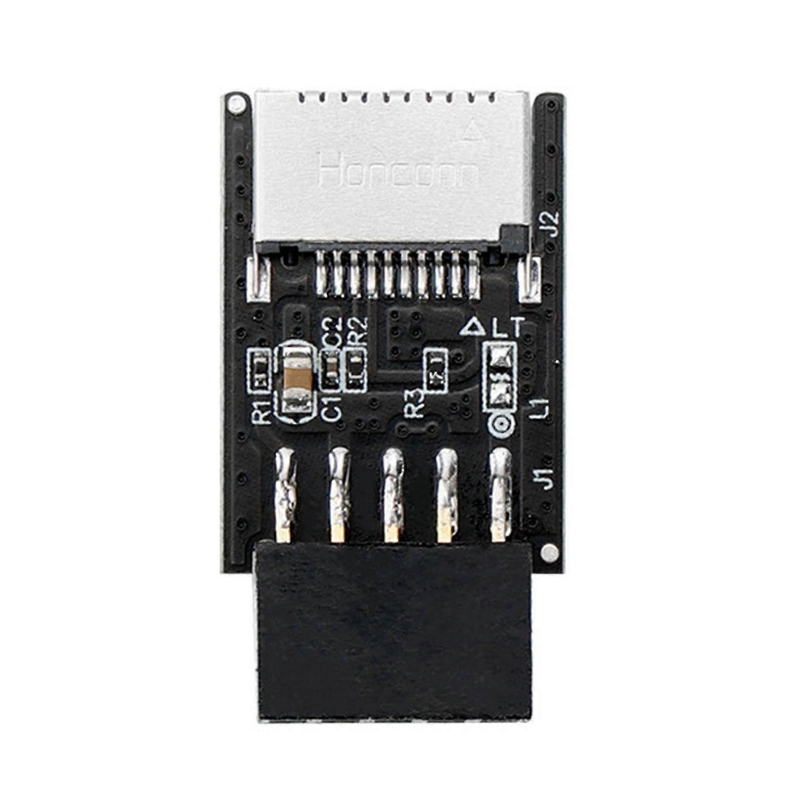 USB Front Panel Adapter Type-E Female to USB 2.0 9 PIN Female Adapter Header