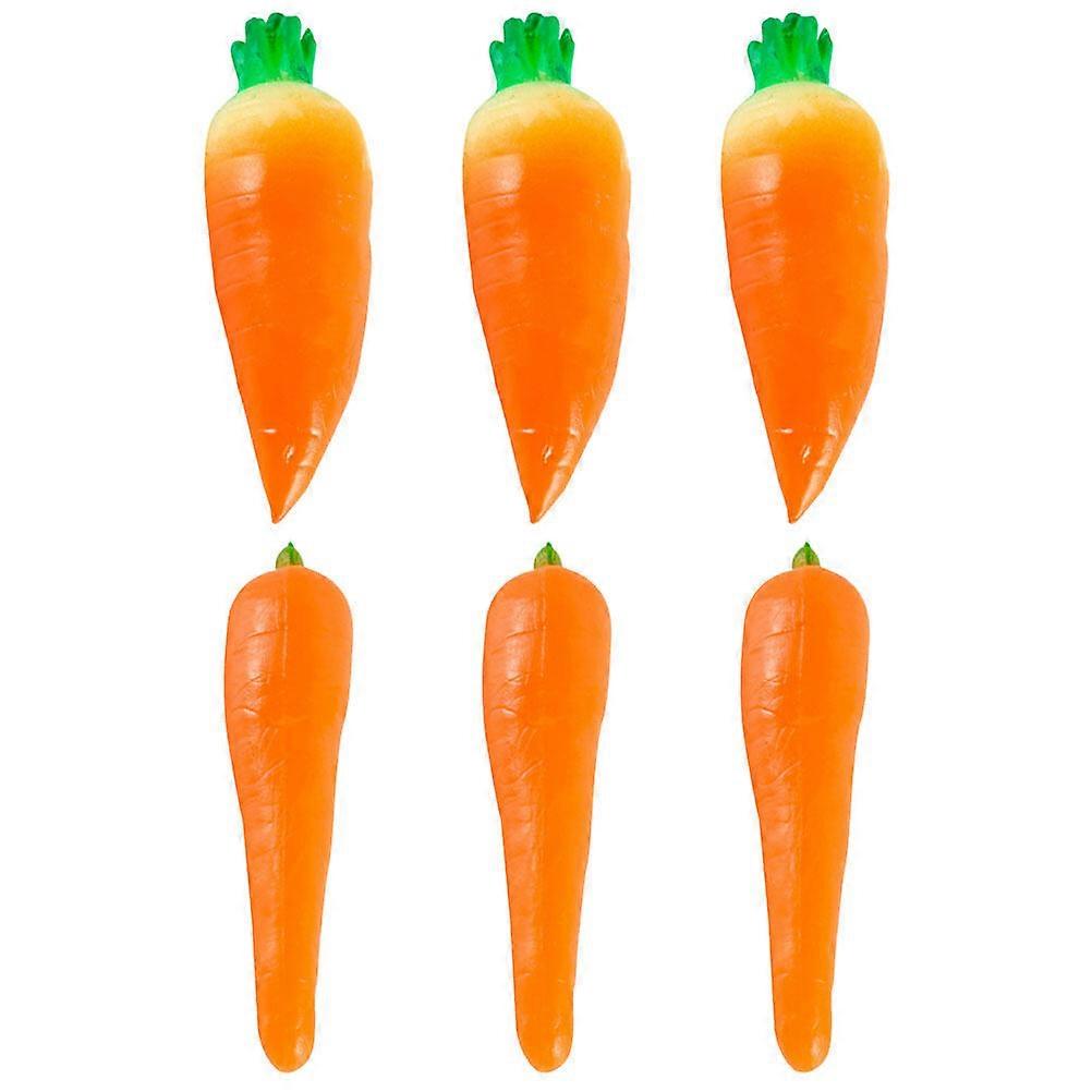 6 Pcs Simulation Carotte Ornements Fausses Carottes Légume Artificiel pour Fête Cuisine Carotte Accessoires