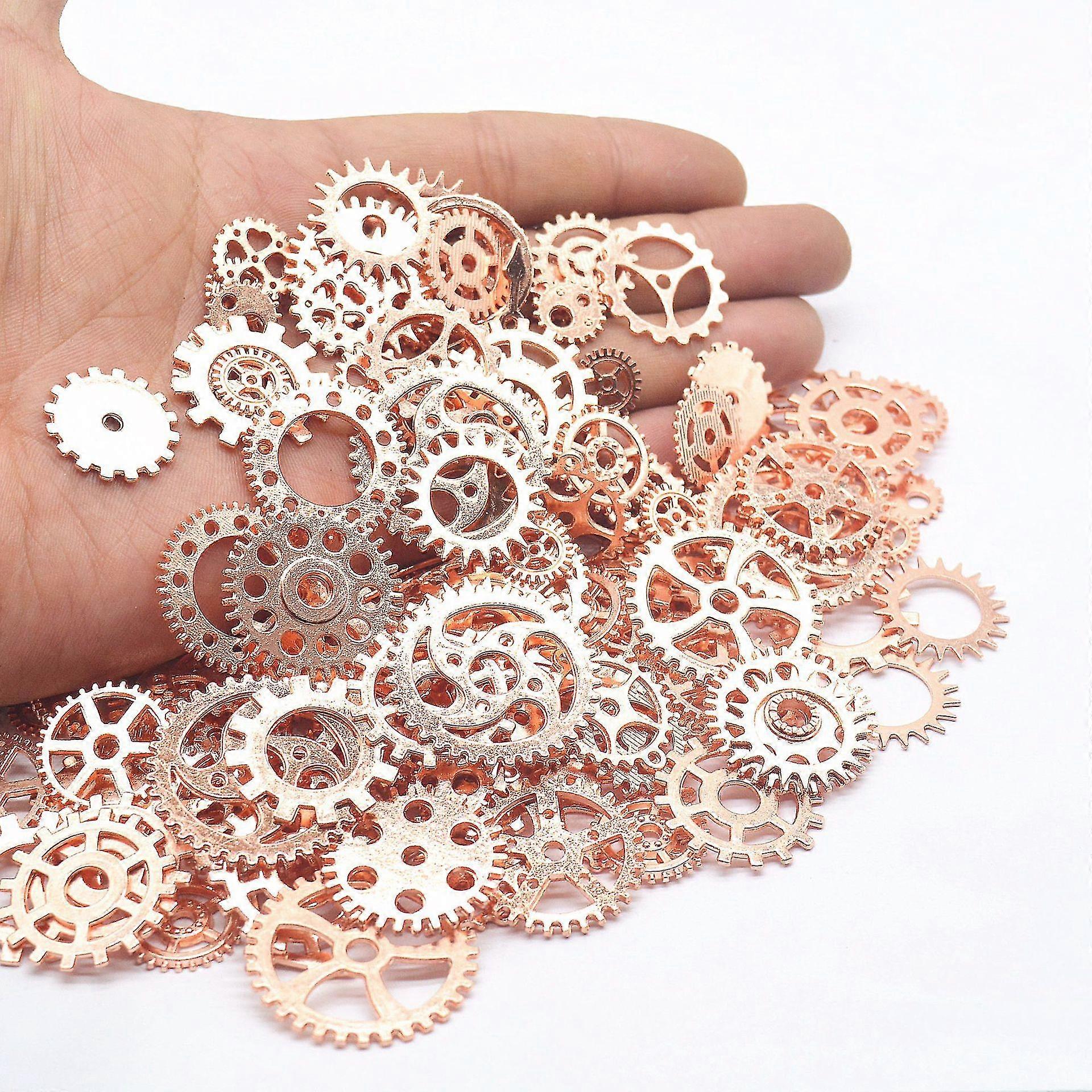 100g (70-80pcs) Mix Skeleton Steampunk Ρολόι Ρολόι Gear Cog Wheel Μενταγιόν Charms Κοσμήματα Κάνοντας Diy Steampunk Gear Μενταγιόν Charms Χονδρική-MXBC
