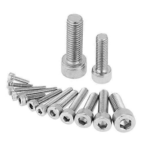 Set of 135 304 Stainless Hex Head Screws M2.5 M3 M4 M5 M6 M8 with Storage Case
