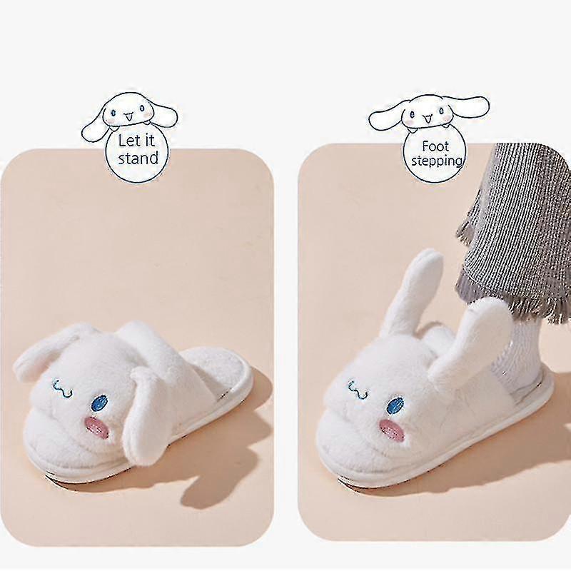 Mainan Mewah Anime Sanrio Sandal Mewah Kayu Manis Telinga Kartun