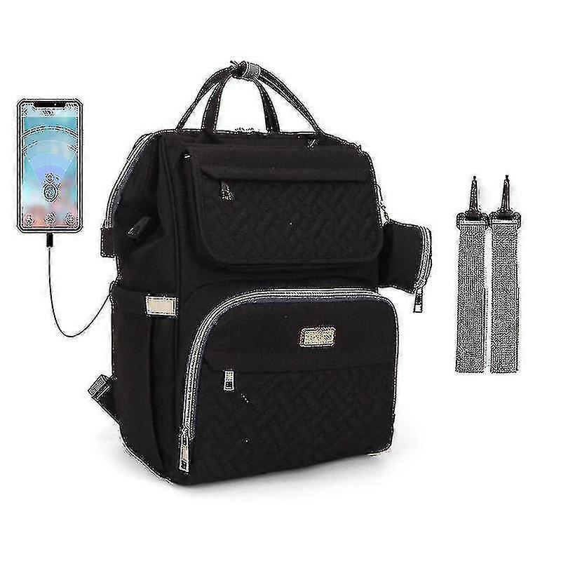 Useful Diaper Bag Backpack Usb Interface Waterproof Multifunction For Womne Men High Quality
