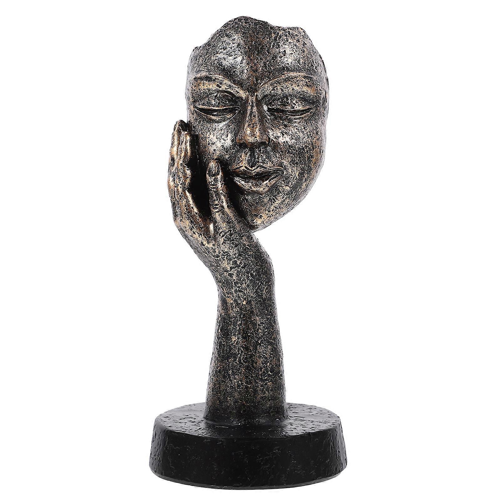 Thinker Sculpture Desktop Bookshelf Decor Decorative Thinker Statue Decor Artistic Thinker Figurine