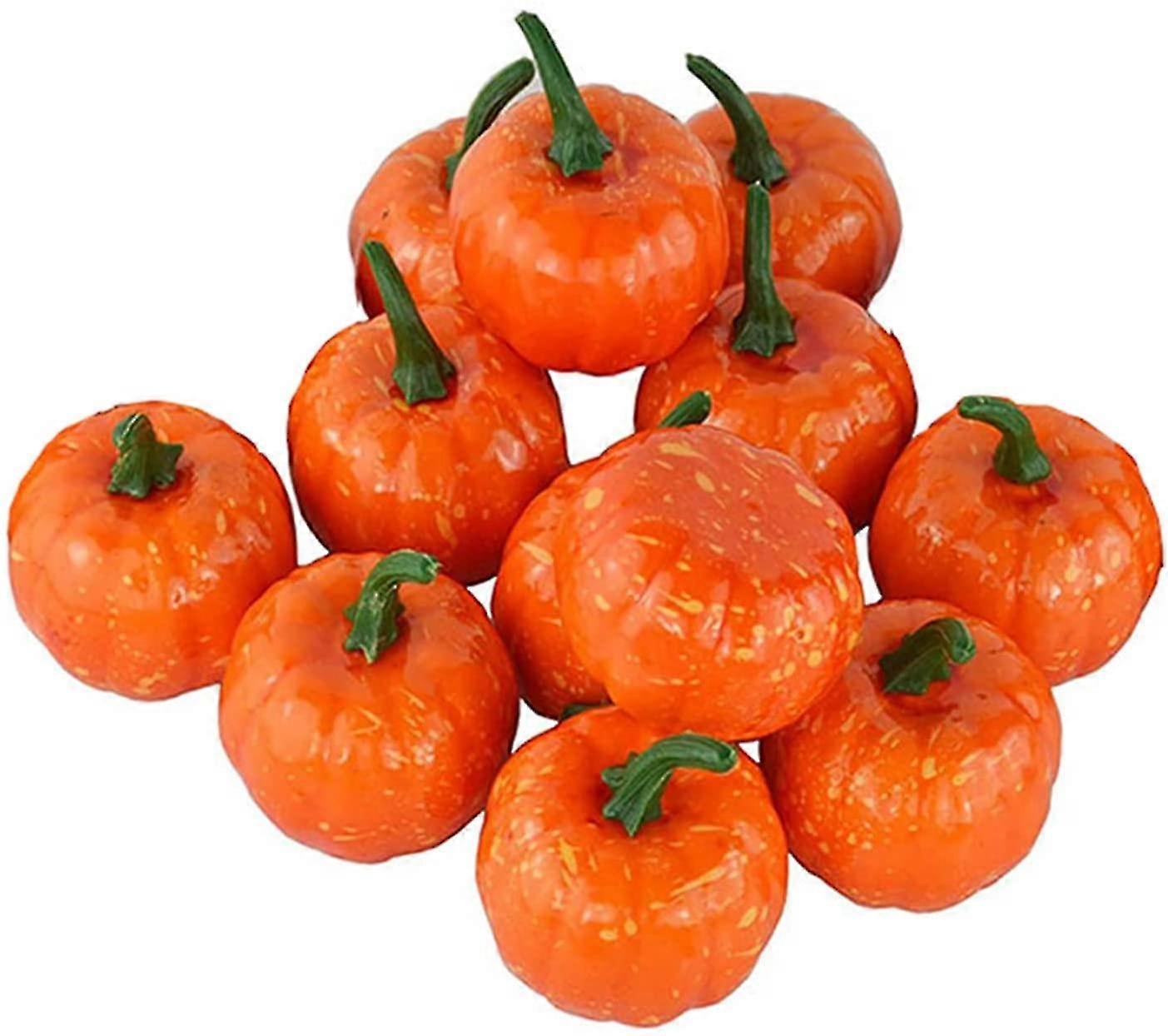 Small Artificial Pumpkins For Holiday Decorations 12 Pcs