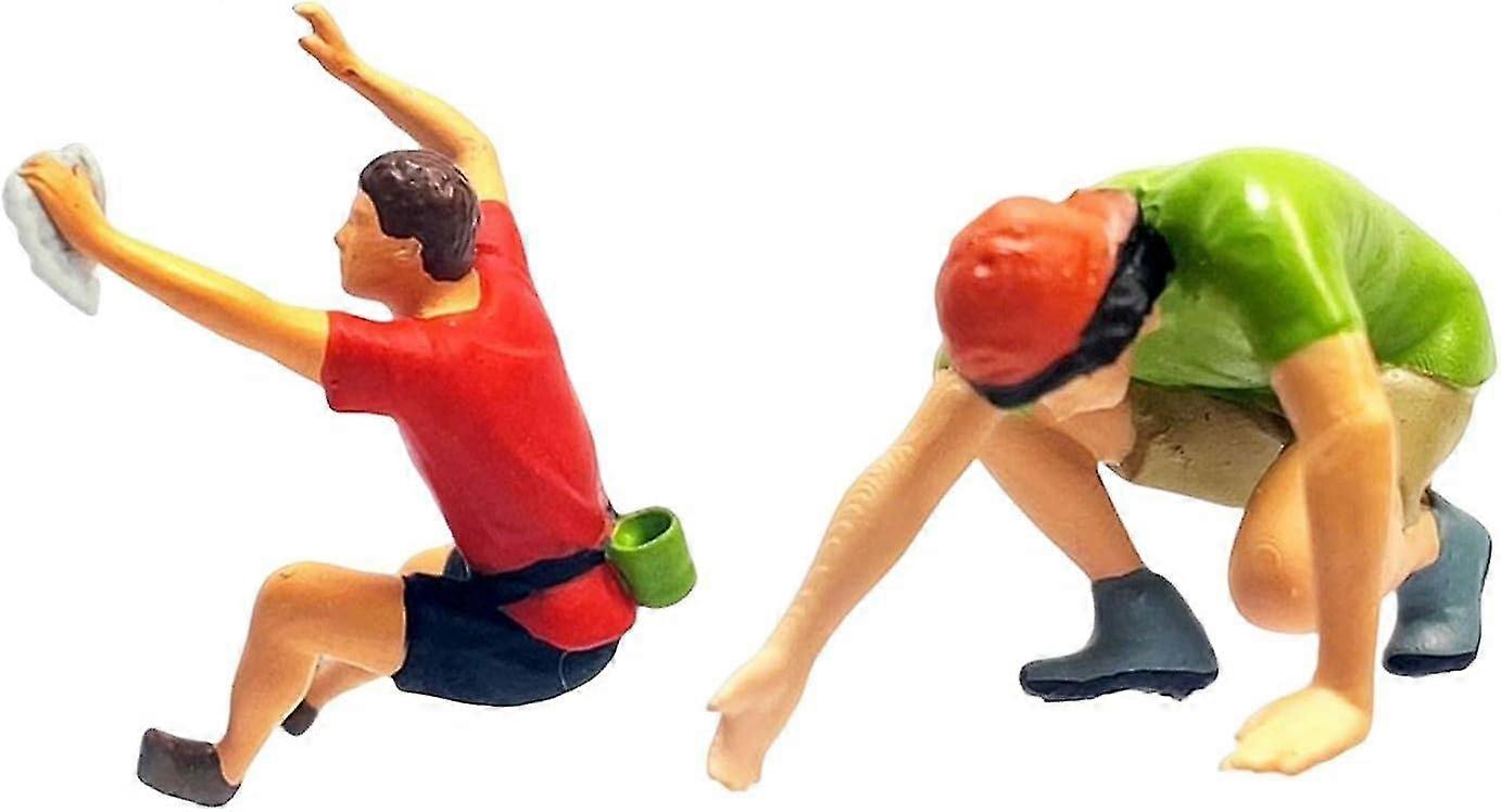 2 Pieces 1/64 Rock Climbing Street Scene Dioramas Movie Props Micro Landscape Diy Projects Decoration