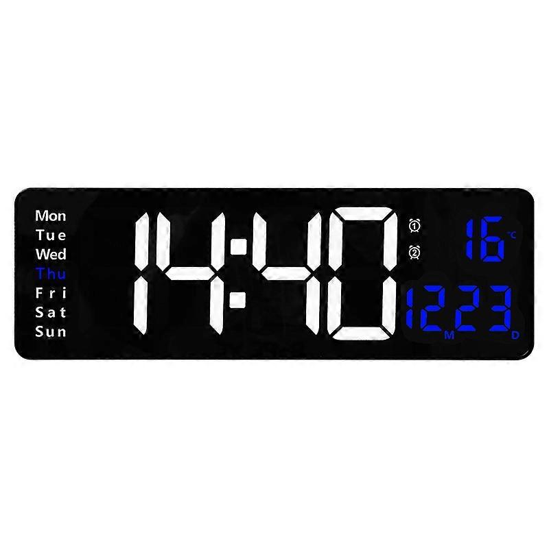 16'' Large LED Digital Wall Clock Temperature Date Display Electronic Wall Clock