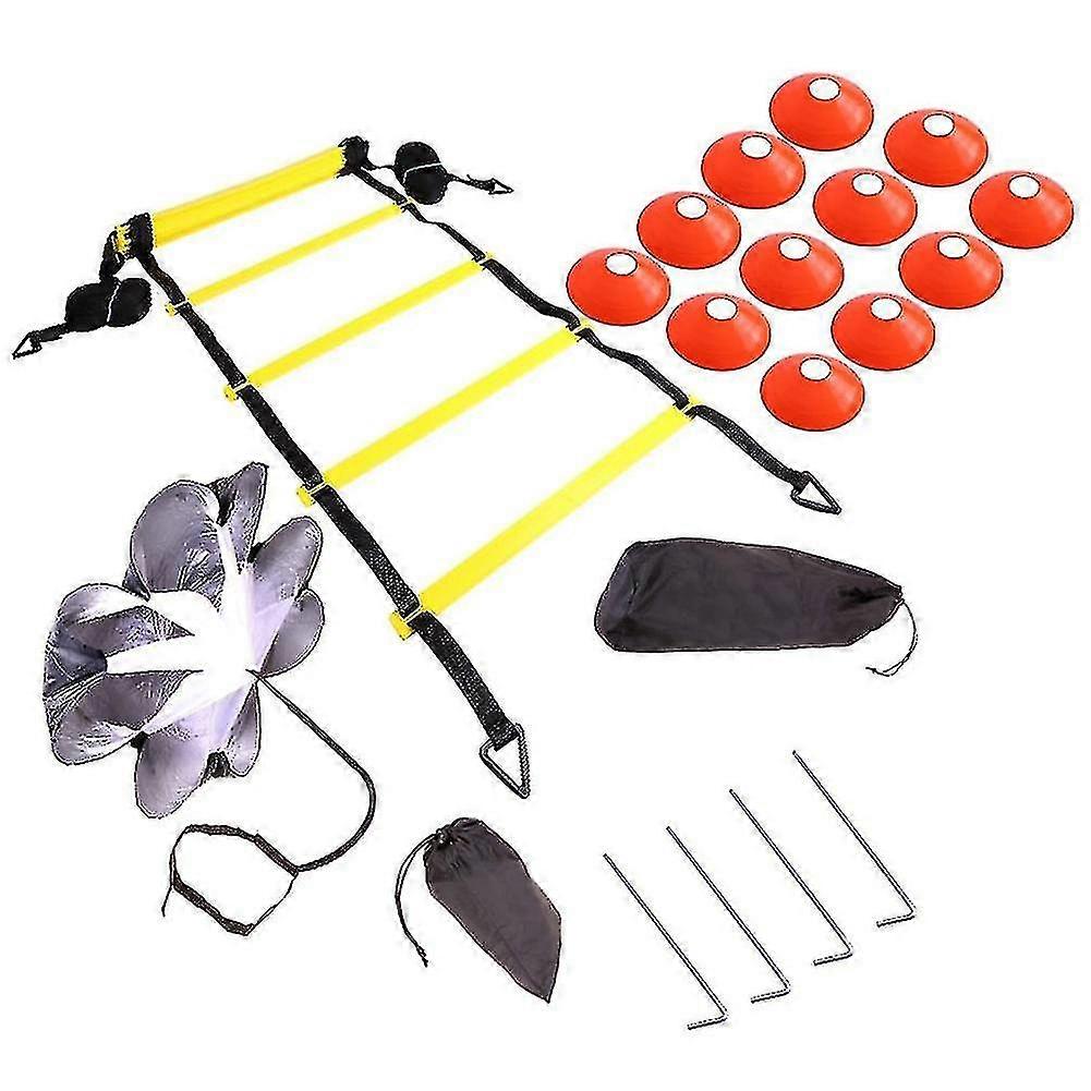 可调节步法足球健身速度梯级敏捷梯训练设备套件带阻力