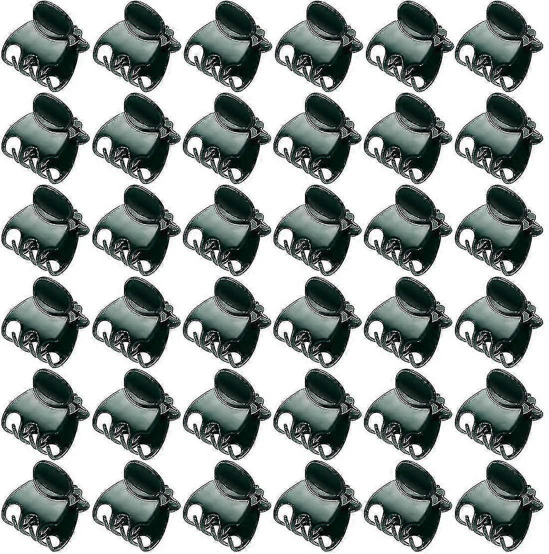 100 Pcs Orchid Clips Plant Clips Dark Green