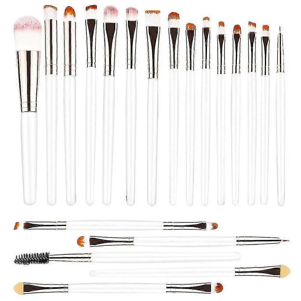 20 Pcs , Powder Foundation Eyeshadow Eyeliner Lip Cosmetic Brushes Make-up Toiletry Kit Ideal For Pro Daily Use