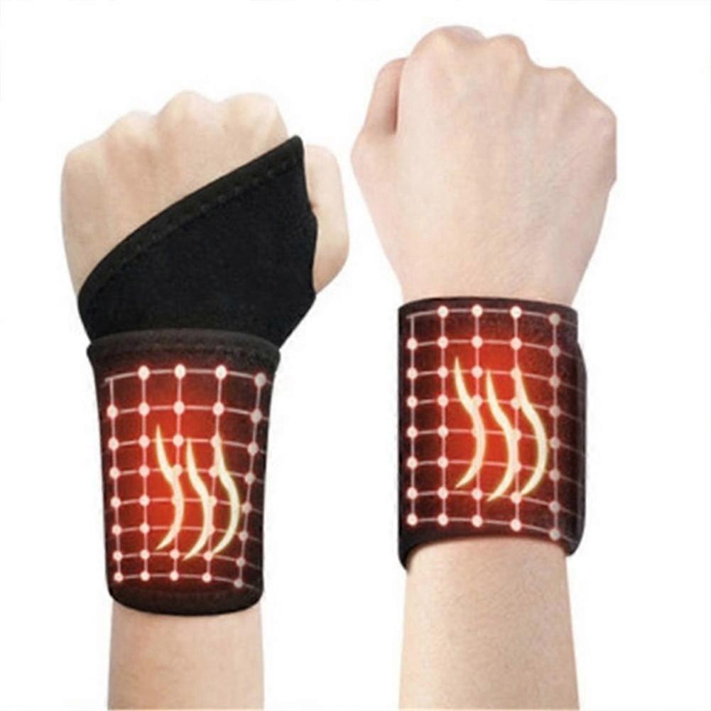 Magnetic Therapy Self-Heating Wrist Support Brace Adjustable Tourmaline Magnetic Pain Relief Wristband Wrist Support Belt