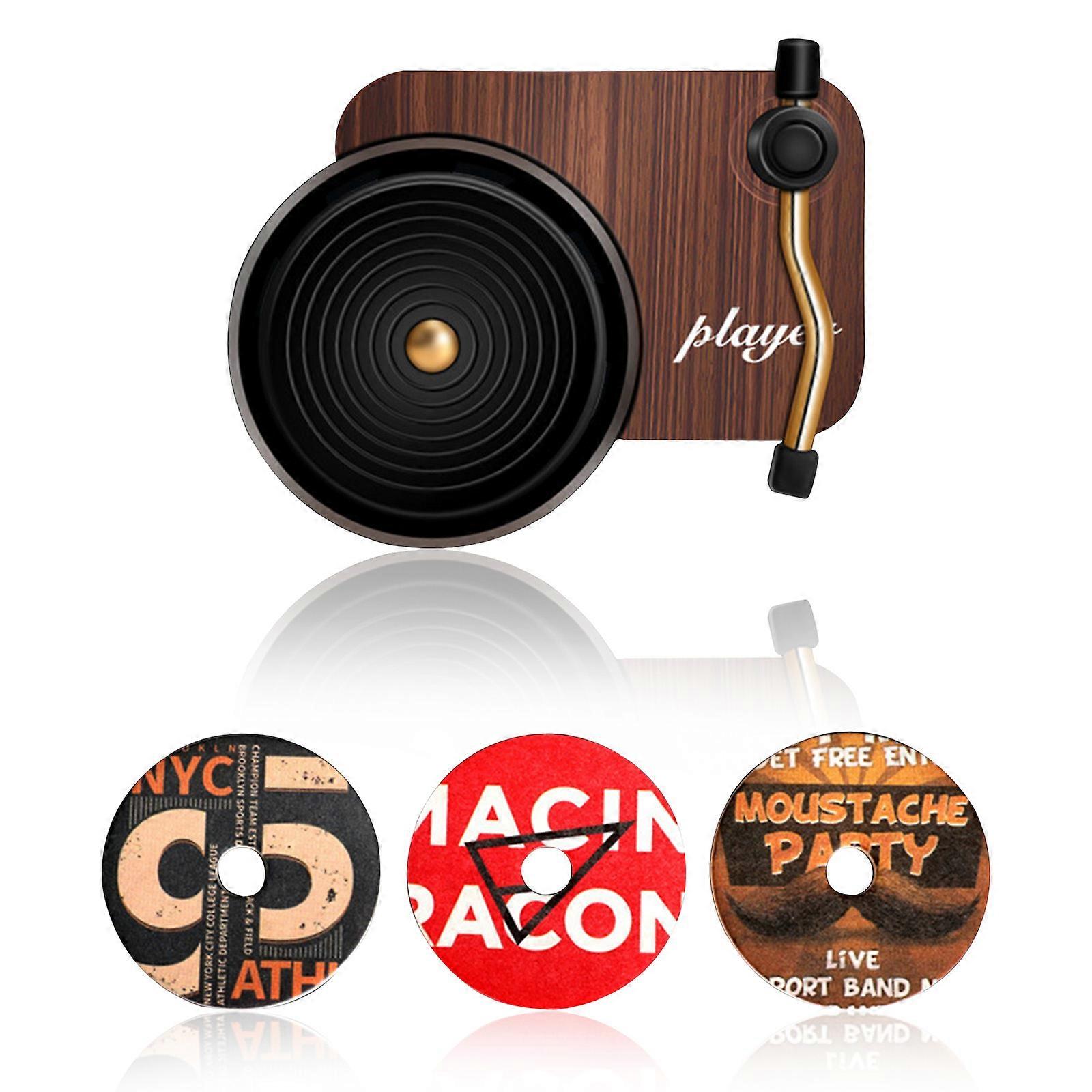Aromaterapi diffusor til bil luft diffusorer freshener retro record player bil indretning