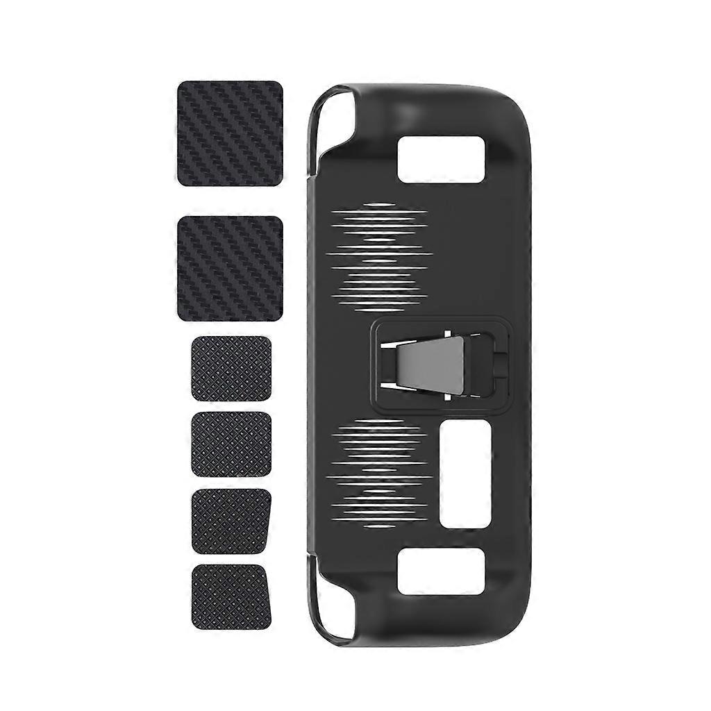 Für Steam Deck Schutzhülle Shell-Case mit Halterung Touchpad Button Sticker